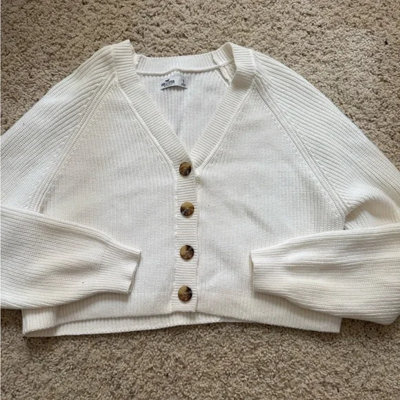 Hollister Cream Button-Up Cardigan - Picture 1 of 2